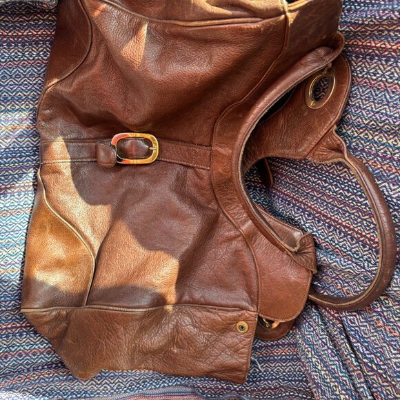 Foley & Corinna JetSetter Tote Bag Brown Leather - Picture 3 of 3